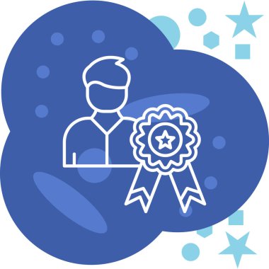 Rozet. Web simgesi basit illüstrasyon