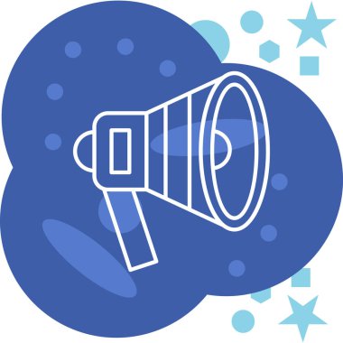 Konuşmacı. Web simgesi basit illüstrasyon