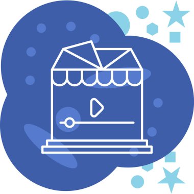 Hediye kutuları olan bir alışveriş arabasının vektör çizimi