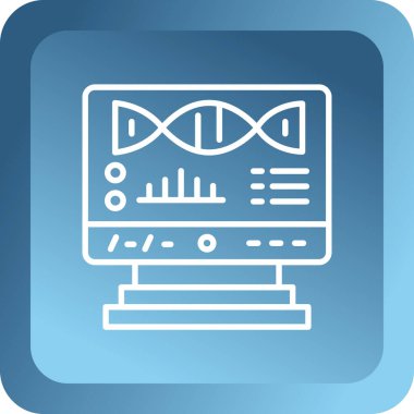 DNA web renk vektörü simgesi