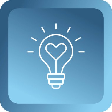 Aşk sembolü simgesi olan ampul.