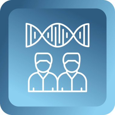 DNA mühendisliği yuvarlak vektör simgesi