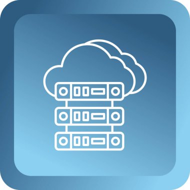 Bulut depolama simgesi. düz tasarım biçimi