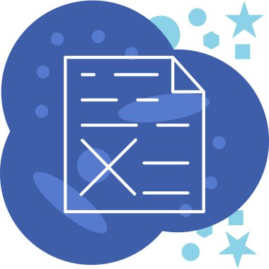 Kontrol listesi. Web simgesi basit illüstrasyon