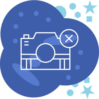 Kamera simgesi, vektör illüstrasyonu