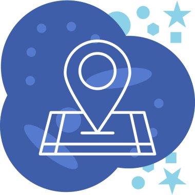 rozet biçiminde pin haritası konumu simgesi