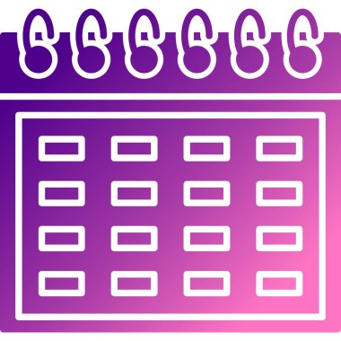 Takvim simgesi vektör illüstrasyonu