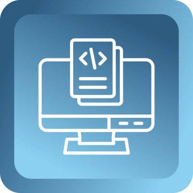 programlama simgesi, basit vektör illüstrasyonu