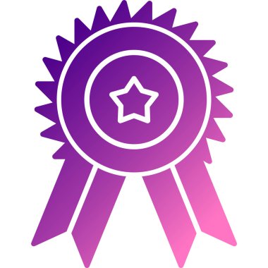 Rozet simgesi, vektör illüstrasyonu