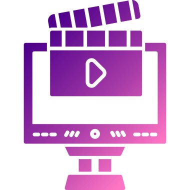 Video simgesinin vektör illüstrasyonu