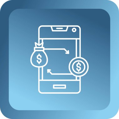 Para ve finans simgesinin vektör çizimi