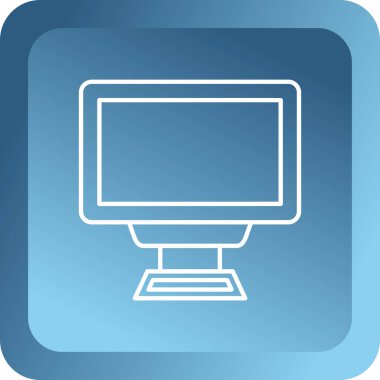 Monitörlü bir dizüstü bilgisayarın vektör simgesi