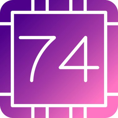 yedi yedi simge, mor düz tuş