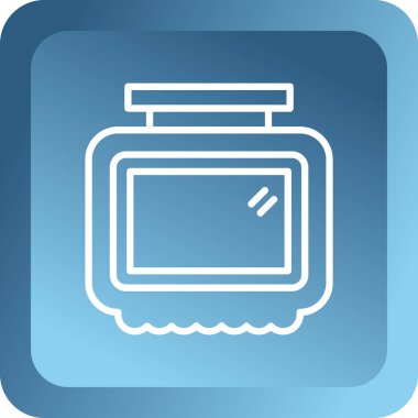 Mavi çizgi yağ varili simgesi beyaz arkaplanda izole edilmiş. Su için yağ fıçısı. Bilgi grafikleri, yakıt ve viski endüstrisi için. vektör illüstrasyonu