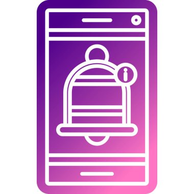 Beyaz çizgi akıllı ev simgesi beyaz arkaplanda izole edildi. Uzaktan kumanda. mor kare düğme. vektör illüstrasyonu.