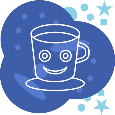 Soğuk fincan ikonu vektör illüstrasyonu