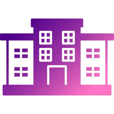 Okul. Web simgesi basit illüstrasyon