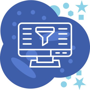 Bilgisayar. Web simgesi vektör illüstrasyonu