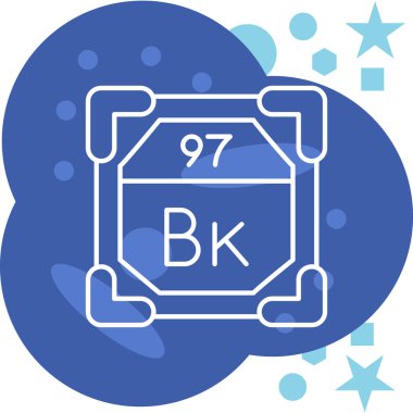 Bir kimyasal simgenin vektör illüstrasyonu