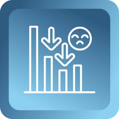 Üzgün, gülen surat ikonu. Üzücü