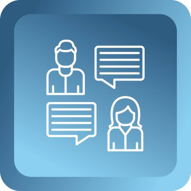 Konuşma baloncukları simgesi, vektör illüstrasyonu