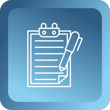 belge simgesi. İşaretli kağıt belge.