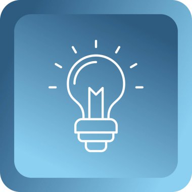 Fikrin sembolü olan ampul. Fikir ikonu. vektör illüstrasyonu