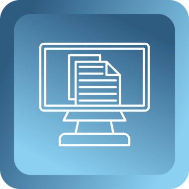 bilgisayar dizini simgesi, beyaz üzerinde illüstrasyon tasarım vektörü