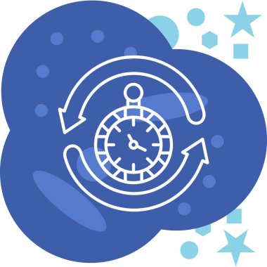 Saat simgesinin vektör illüstrasyonu