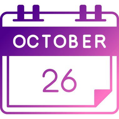 23 Ekim. Düz günlük takvim simgesi. Takvim, gündüz, ay. Ekim ayı ayı.