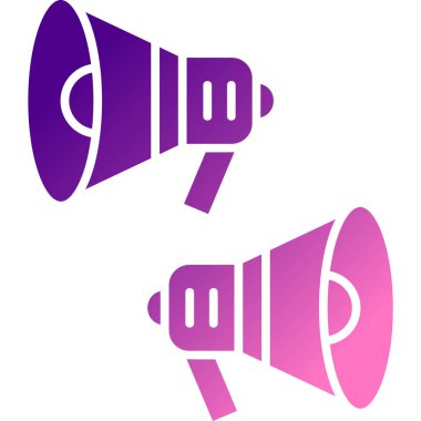 megafon simgesi, illüstrasyon, beyaz arkaplan üzerindeki vektör