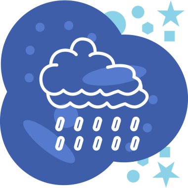 Bulut. Web simgesi basit illüstrasyon