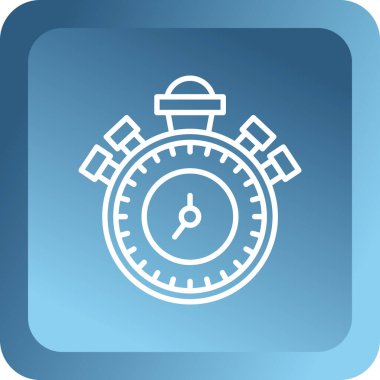 Alarm saat simgesi vektör illüstrasyonu