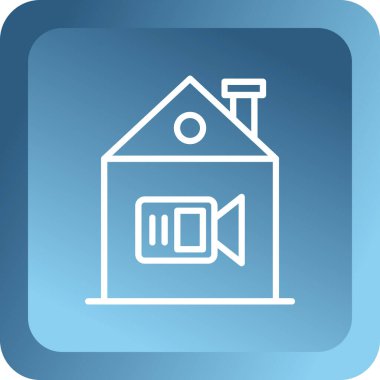 Ev ikonu. vektör illüstrasyonu