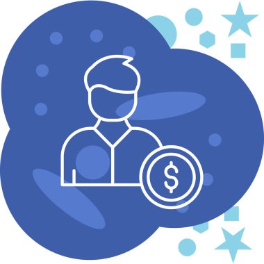 Beyaz arkaplanda iş simgesi, illüstrasyon, vektör tasarımı