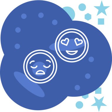 emoji. Web simgesi basit illüstrasyon