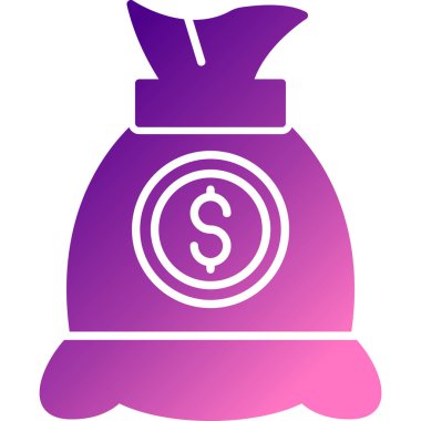 Dolar sembollü para çantası çizimi