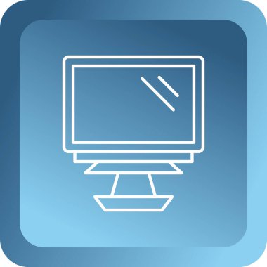 Bilgisayar. Web simgesi basit illüstrasyon