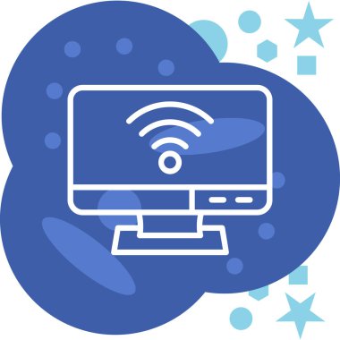 Dizüstü bilgisayar simgesi vektör çizimi