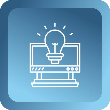 Ampul simgesinin vektör illüstrasyonu