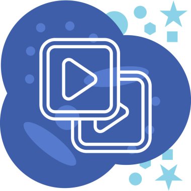 Basit vektör simgesi, video illüstrasyonu