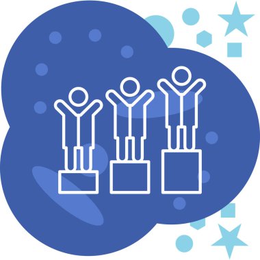 Bir grup insanın vektör çizimi