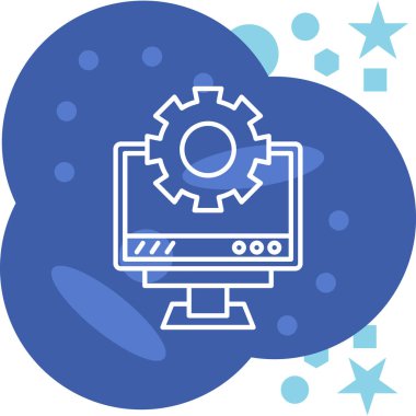 Bir bulut simgesinin vektör illüstrasyonu