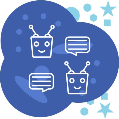 Beyaz arkaplanda satır sohbet simgesi izole edildi. Renkli taslak konsepti. vektör illüstrasyonu