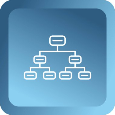 ağ simgesi. Web için bağlı vektör simgelerinin düz çizimi