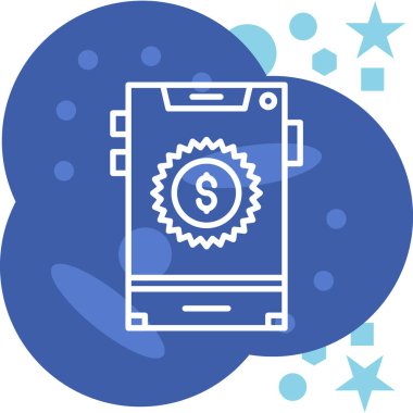 Cep telefonu simgesi, vektör illüstrasyonu