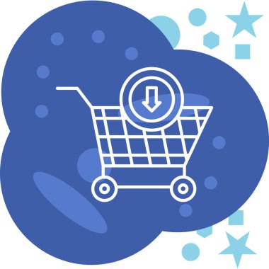 alışveriş simgesi vektör illüstrasyonu