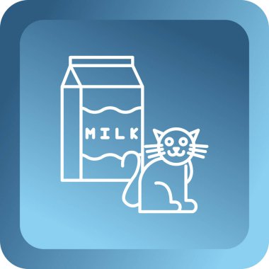 Bir süt simgesinin vektör illüstrasyonu