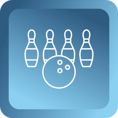 Bowling simgesi, vektör illüstrasyonu