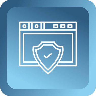 Kalkan simgesi. vektör düğmesi.